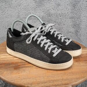 P448 John Sneaker Blitz Women's Sneaker In Black Leather Size 7.5 (38) MSRP $298